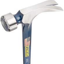 BIG BLUE Framing Hammer 25 Oz Straight Rip Claw With Forged Steel Construction Shock Reduction Grip E325SM - 銀色 - 查看 3
