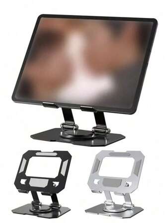 1 pièce Support plat rotatif en métal, support pour ordinateur portable, support de téléphone de bureau, support de refroidissement pour ordinateur