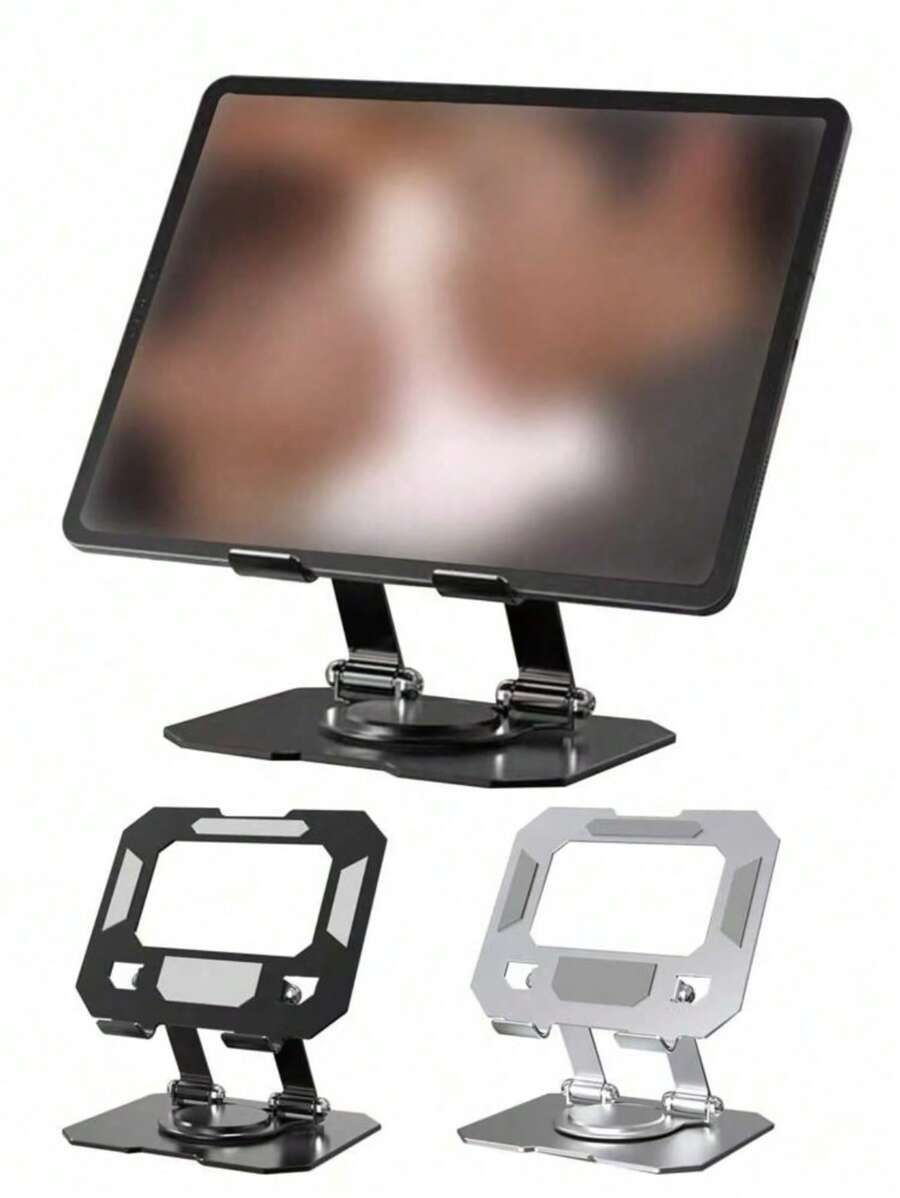 1pc Metal Rotating Flat Stand, Laptop Stand, Desktop Phone Holder, Computer Cooling Suspension Rack