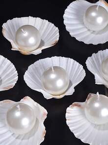 قطعة واحدة، شمع اللؤلؤ الصدفي، شموع العلاج بالروائح، شموع ديكور المنزل، شموع الزفاف، شموع العشاء الرومانسي الفاخرة بالروائح والؤلؤ، شموع صدفية بالروائح الجوية، هدايا مثالية للعطلات