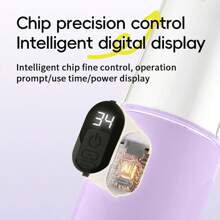 1 Stück 1500mAh aufladbarer 500ml tragbarer Entsafter-Mixer, mit 1 Haupteinheit, 1 Behälterdeckel, 1 Behälter, Hochkapazität, multifunktionaler Fruchtentsafter, Mini Smoothie-Mixer, einfach zu reinigen, zum Herstellen von Milchshakes, Slushes, Säften, ideal für Zuhause und Reisen