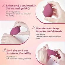 高级亲水化妆海绵 - 不含乳胶，打造无瑕底妆，柔软有弹性，遇水膨胀，价格实惠，情人节礼物，廉价商品，旅行必备，房间装饰，情人节礼物，便宜货，房间，1美元商品，度假必备，女士礼物，卧室，情人节，99美分 - 粉色 - 查看 7