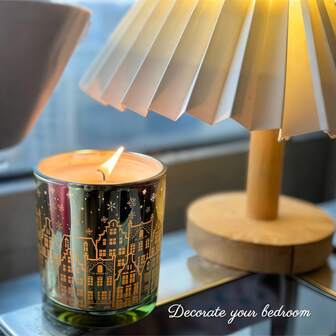 Julgransprydnad i elektropläterat glas med tom kopp, med snöflinga- och stjärnhimmeldesign, lämplig för jul, födelsedagsfester, vardagshemmet, utomhusköpcentra och bröllopsfestdekorationer / 1 st.