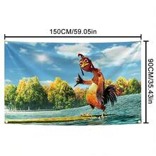 Gà Joe lướt sóng vui nhộn Meme hoạt hình trừu tượng nghệ thuật thiết kế thảm treo tường màu cờ cho phòng ngủ phòng khách ký túc xá trang trí tiệc Halloween, hang động dành cho nam giới, biểu ngữ thảm nghệ thuật quà tặng - Nhiều màu - Xem 7