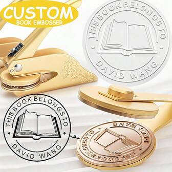 1 ชิ้น Custom Wedding Embosser, Napkin Embosser, Monogram Embosser สำหรับ Napkins, Envelopes, และ Invitations-Gold,Ramadan Ambiance