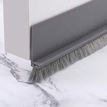 Guarnizione in silicone a spazzola per la base della porta. La base in silicone si adatta al profilo della parte inferiore della porta e i fini pennelli sono raggruppati come un morbido velluto a protezione. Impedisce l'ingresso di aria calda e fredda. - Multicolore - Visualizzare 11