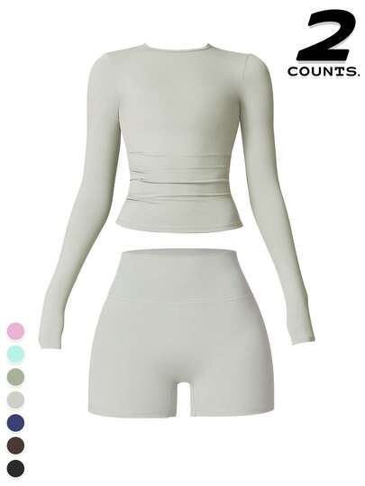 A Set Of Women's Gym Workouts Suitable For Yoga Exercises, Running, And Festivals Can Be Worn