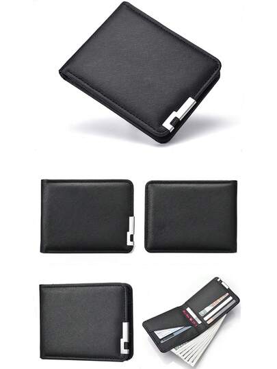 1 pieza, Cartera multifuncional horizontal y vertical de hombres jóvenes, de moda, simple y de alta gama, de aleación de aluminio con borde, bolsa de tarjetas, bolsa de tarjeta de crédito, bolsa de identificación. Una cartera minimalista y discreta de alta gama es el mejor regalo para los chicos