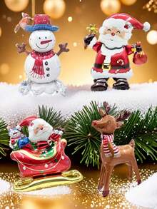 MECRLA 1 个圣诞装饰气球，4 种款式可供选择：圣诞老人、驯鹿、雪人、雪橇圣诞老人，适用于圣诞派对装饰、节日派对装饰和场景装饰 - 多種款式可選 - 查看 5