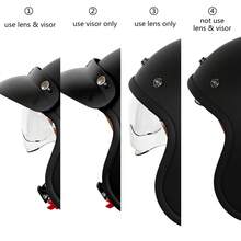 MTN 1 szt. matowy czarny zabytkowy kask motocyklowy z wbudowanym szkłem, odpowiedni do motocykli, skuterów i na każdą porę roku