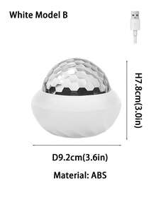 1pc Aurora Projection Lamp, RGB Lighting Effect, USB Powered, Suitable For Bedroom, Living Room, Party, LED Decorative Ambient Light, Black/White - Multicolor - View 12