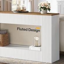 Tribesigns Modern Console Table, 55-Inch Wood Entryway Table With Storage, Narrow Long Sofa Table Behind Couch Table For Living Room, Foyer, Hallway, White - White - View 6