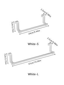 1 buc Suport pentru prosoape pentru ușă de dulap - Cârlig fără perforații, montat pe ușă, potrivit pentru bucătărie, baie și dulapuri - Poate agăța prosoape și cârpe - Instalare ușoară, Organizare bucătărie, Depozitare baie, Accesorii moderne pentru casă