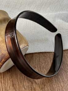 1pc Women's High Crown French Classic Fashion Wide Leopard Print Acetate Headband, Outdoor Washing Face Hair Clip With Teeth Anti-Slip, Hair Tidy Headpiece - Multicolor - View 11