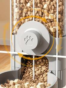 Hanging Automatic Pet Food Feeder/Water Dispenser No Power Supply Large Capacity Gravity-Fed Flowing Water & Food Dispenser Durable Plastic Easy Installation Hygienic Design Leak Proof Washable Detachable Puppy Feed Cat Necessities Dog Things Dog Bowls Cat Bowls Dog Stuff Cat Stuff Dog Accessories For Small & Medium Dogs Cats Rabbits Grey