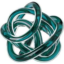 Torre & Tagus Orbit - Esfera Decorativa de Cristal, 7.6 cm de diámetro, Color Verde Azulado - Negro - Ver 5