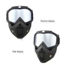 高清透明全脸防护罩，带透气面罩 - 防风、防沙焊接护目镜，适合户外活动，可调节带子，耐用塑料材质