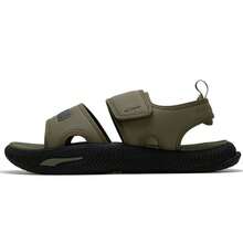 Puma 中性款 SoftridePro Sandal 24 透氣輕量居家休閒戶外沙灘日常涼鞋 395429 - 深橄欖色-黑色 - 查看 4