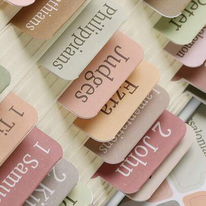 75pcs Unisex Bible Tabs, Pink Bible Tabs, Bible Book Tabs, Bible Study Tabs, Bible Index Tabs, Bible Study Supplies, Perfect Gift