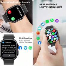 Reloj inteligente con auriculares bluetooth incluido unisex multifuncional perfecto para regalo paquete reloj inteligente con auriculares conexion bluetooth llamadas manos libres musica control notificaciones monitoreo actividad fisica resistente agua diseno elegante y practico - Naranja - Ver 5