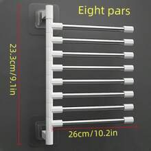 1 件免钻孔不锈钢毛巾架，浴室置物架可旋转折叠挂架