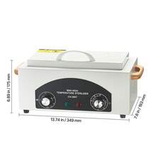 High Temperature Autoclave Machine, 2L, 300W High Temperature Cleaner Machine Box With Adjustable Temperature And Time, Dry Heat Cabinet Nail Tool Cleaner For Labs, Home, Nail And Beauty Salons - 美規A型插(110-127V) - 查看 10