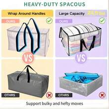 Bolsas de mudanza de gran capacidad, resistentes, con cremallera, de 24 galones, paquete de 6 - Azul 6 cuentas - Ver 6