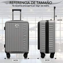 Maleta Cabina 18  Pulga Con Portavasos,tapa  Y Candado 10kg - Gris - Ver 3