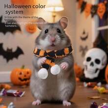 Hamster Hats With Scarf Set Guinea Pig Costume Accessories For Small Pets Snakes Lizards - Multicolor - View 4