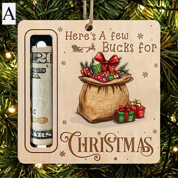 Décoration de Noël, Portefeuille Sapin de Noël, Portefeuille Mignon, Ornements de Noël, Père Noël, Cerf