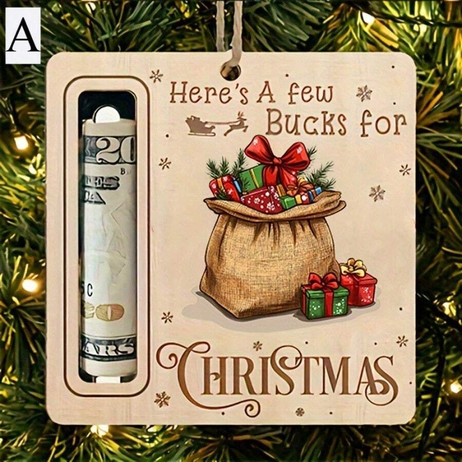 Christmas Decoration, Christmas Tree Wallet, Cute Wallet, Christmas Ornaments, Santa Claus, Deer - Multicolor - View 1