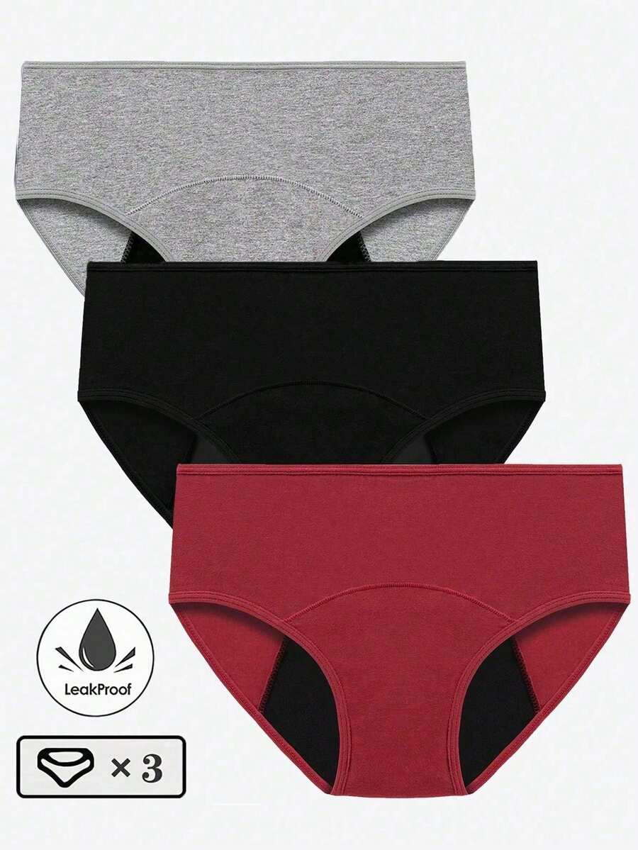 4 Stücke/Lot und 3 Stücke/Lot Damen Periodenunterwäsche - Unabsorbierbarer Typ Bequeme Auslaufsichere physiologische Dessous & Unterwäsche - Verschiedenfarbig - Übersicht 1