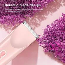 2-In-1 Waterproof Electric Shaver, 400mAh USB Rechargeable, Dual Blade Design For Painless Trimming Of Bikini, Face, Armpit And Leg Hair, IPX7 Waterproof, Ceramic Blade, Portable Multi-Functional Shaver For Men And Women, Ideal Gift For Back To School, Halloween And Christmas - Multicolor - View 4