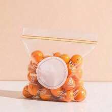 50pcs   Transparent Self Sealing Fresh-Keeping Bag With Food Pattern, Sealed For Storing Snacks, Fruits And Vegetables, Convenient For Preservation - Transparent - View 4