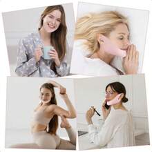 Double Chin Reducer Reusable V Line Face Lifting Chin Mask Chin Strap For Double Chin Face Lifting Belt Chin Lift Mask For Skin Tightening And Preventing Sagging Pink - 如圖 - 查看 6