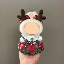 [Clothes Only] New Popular 17cm Dolls One, Two, Three Generations Labobo Dolls Can Wear Clothes Cute Santa Claus Christmas Clothes Set For Labubu Home Decor Christmas Decorations Room Decor