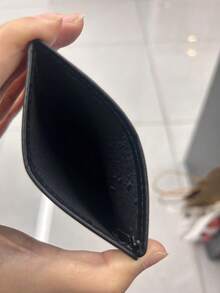 1pc Minimalist Wallet, Unisex Business/Credit Card/ID Holder, Ultra-Thin Compact Wallet, PU Leather Card Case - Black - View 5