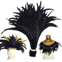 100pcs 10-12 Inch Artificial White Rooster Tail Feathers, Bulk, Suitable For DIY Crafts, Costumes And Halloween Party Decorations - Multicolor - View 10