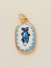 1pc Fashionable And Exquisite INS Marine Creature Conch Lobster Crab Shell Fish Clover DIY Pendant, Plated With 18K Gold, Not Easily Oxidized, Suitable For Wives And Mothers To Freely Match. - Multicolor - View 17