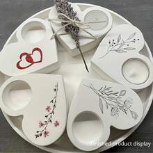 Silicone Heart Candle Holder Mold - DIY Resin & Concrete Casting Moulds, Tealight Holder For Home Decor Crafts