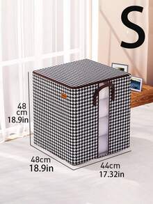 1 pieza Bolsa de almacenamiento de ropa para el hogar, bolsa de embalaje de edredón de algodón para mudanza, caja de almacenamiento de gran capacidad, adecuada para armario de dormitorio, plegable, a prueba de polvo y humedad, bolsa de almacenamiento de gran capacidad gruesa con cremallera y cubierta - Negro - Ver 8