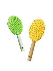 宠物榴莲按摩梳猫毛脱毛梳猫毛清洁刷梳多功能刮毛器毛刷 - 彩色 - 查看 2