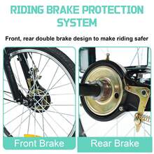 Adult Tricycle, 20 Inch 3-Wheel Bikes, Trike For Adults With Seat, Low Step-Through Cruiser Bike With Front And Rear Baskets, Adult Tricycles For Women, Seniors, Men - Cyan - View 4