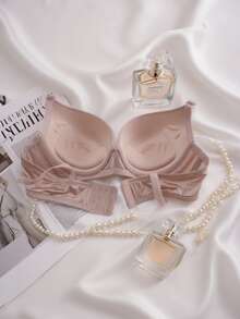 Sujetador para mujer, copa B, paquete de 6, 6 colores, copas cómodas de cobertura total, tres cierres, tirantes ajustables, adorno de lazo, sujetador brillante de color sólido sexy y cómodo. - Multicolor - Ver 5