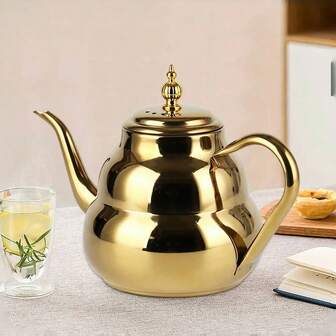 1 pieza Tetera de acero inoxidable de alta calidad, olla de agua fría doméstica reforzada con colador.