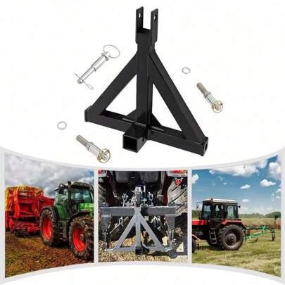 3 Point Trailer Hitch With 2 Inch Receiver, Tractor Drawbar Hitch Adapter+ 3* Hitch Pins For Trailer Towing