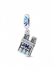 1Count Landmark Building Series Pendants, Camera Tower, Love And Freedom Journey, Notre Dame Cathedral, Colosseum, Arc De Triomphe, Italy Suitable For Women's DIY Bracelets, Necklaces And Other Jewelry Making Pendants, Suitable For Men And Women Jewelry Gifts; Holiday Gifts