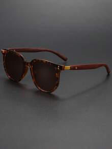 1pc Men's Retro Fashion Glasses, Classic Travel Frame Style, Suitable For Pairing With Coats, Sweaters, Shirts And Other Fashionable Outfits - Multicolor - View 13