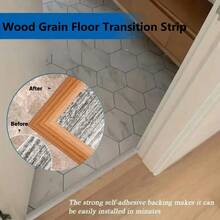 1 件宽 3.5 厘米长 39.37 英寸/118.11 英寸木纹地板过渡条，自粘地毯和地板过渡边缘装饰条，PVC 门槛过渡条，非常适合层压板和乙烯基地板覆盖物 - 彩色 - 查看 12