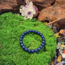 天然青金石手链 - 男女皆宜的真石串珠首饰 | 疗愈水晶情侣/友谊手链，饰以纯银 | 平衡脉轮，提升精神健康，生日和周年纪念礼物 | 可调节结设计 - 均码！ - 多色 - 查看 7